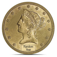 $10 U.S. Liberty Gold Coins, Cleaned/Jewelry Grade